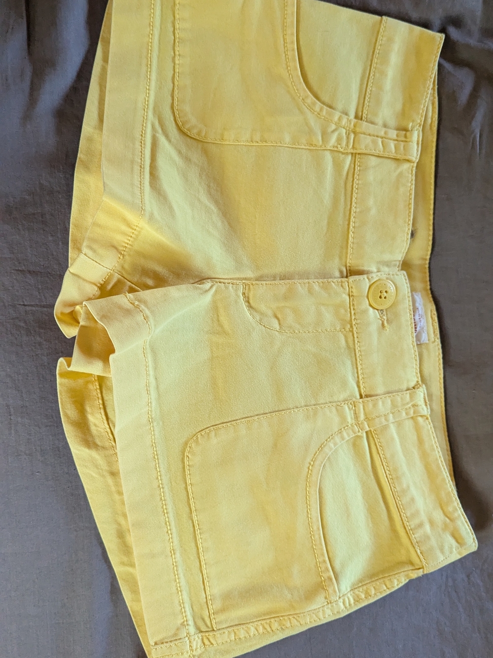 Mossimo Supply Co. Bright Yellow Junior Short Shorts